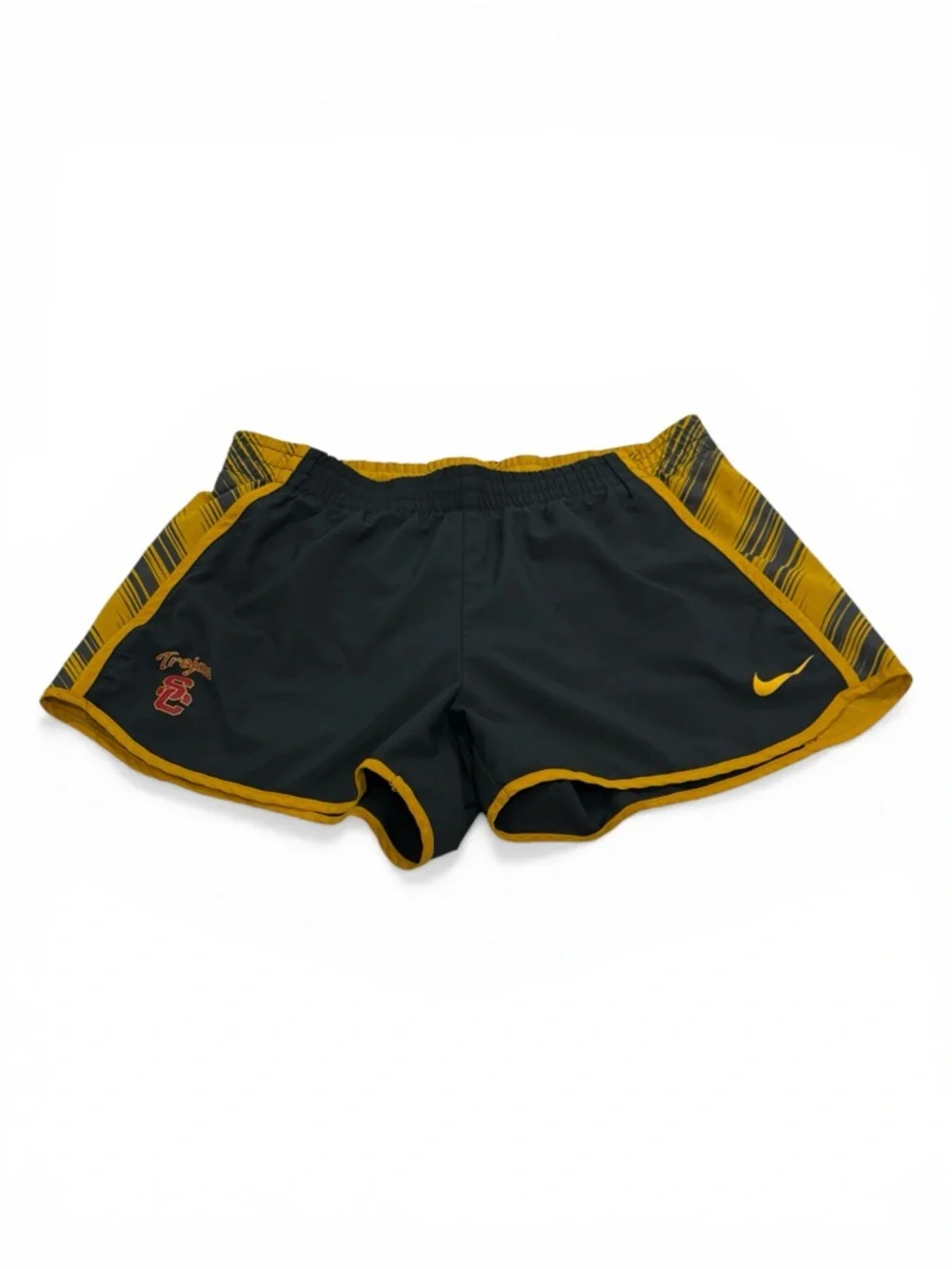 USC Trojans Nike‎ Dri-FIT Gray Gold Athletic Running Shorts Women's MEDIUM